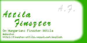 attila finszter business card